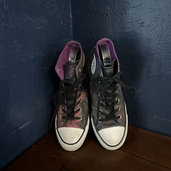 Converse Chuck Taylor All Star Pro High Top Pink Flowers W/Green SZ 8 Wms -6 Men - Picture 3 of 13